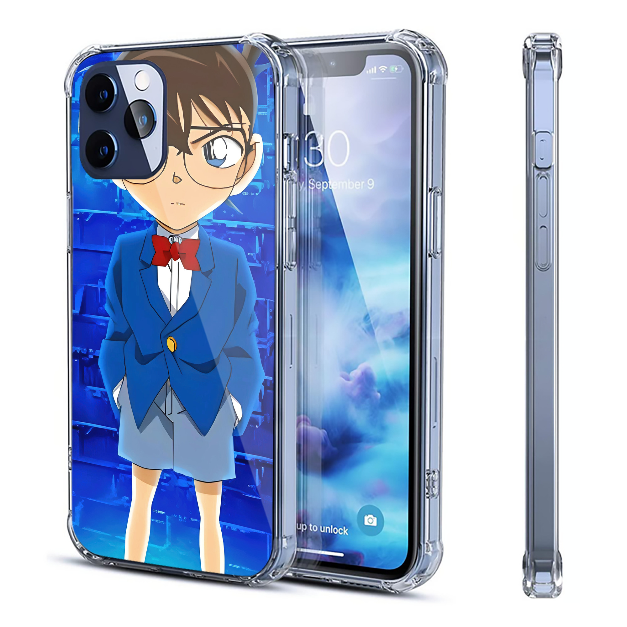 （画像用） 名探偵コナン Detective Conan 【iPhone 12シリーズ対応】透明スマホケース（クリアソフトケース）